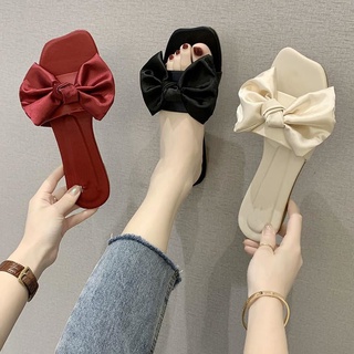 2021Verano nuevo estilo de hadas arco zapatillas de las mujeres al aire libre de moda todo-fósforo zapatillas de una palabra zapatos rojos (2)