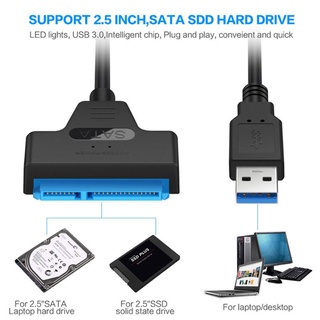 Convertidor de cable convertidor de cable USB 3.0/2.0/Tipo C a 2.5 pulgadas SATA Hard drive'hdd/SSD (6)