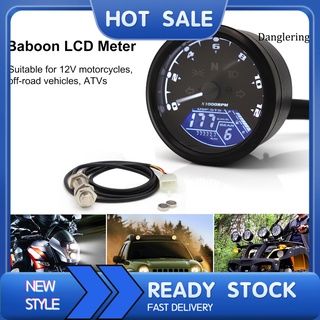 mt-pj medidor modificado led medidor de aceite lcd pantalla velocímetro tacómetro odómetro para motocicletas de 12 v