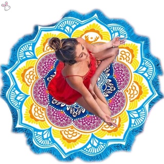 Linda alfombra De loto con estampado De borlas De indias Para colgar en la pared/alfombra De Yoga/bikini/decoración del hogar (9)