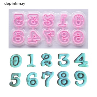 dopinkmay - molde para hornear, carta, fondant, cortador de galletas, número de herramientas de decoración de pasteles (9)