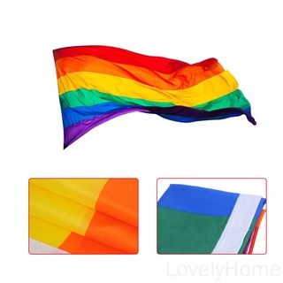 90X150Cm LGBT bandera lesbiana Gay orgullo amistoso colorido arco iris bandera Homosexual hogar accesorios decorativos LovelyHome