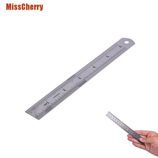 [MissCherry] 1 pieza regla métrica de precisión de doble cara herramienta de medición de 15 cm regla metálica