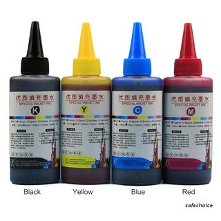 safechoice - kit de tinta de recarga (100 ml, universal, para impresora de tinte universal, reemplazo de papel de impresión de escritorio para canon pg-245 cl-246 pixma mg2420 mg2520 mg2920 mg2922)