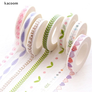kacoom 7mm*10m cinta de enmascaramiento de papel slim washi cinta divisoria linea decorativa cinta co