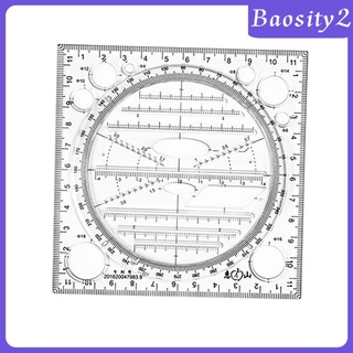 [BAOSITY2] Regla de dibujo multifuncional mesa geométrica redonda para redacción estudiante