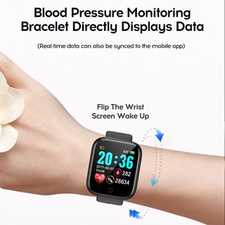 Y68 reloj inteligente rastreador de ejercicios con pantalla táctil de 1,44 pulgadas, contador de calorías, monitor de actividad, compatible con frecuencia cardíaca, sangre (6)