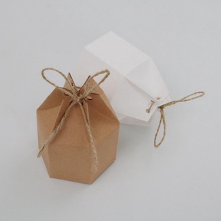 BROCADE Lantern Candy Box Hexagon Party Supplies Gift Boxes Christmas Cardboard Kraft Paper 10/30/50pcs Valentine's Package Wedding Favor (7)