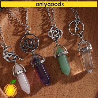 🎉 Sólo Collar Con Colgante De Cuarzo Turquesa De Cristal Natural Para Mujer Joyería De Piedra Sanadora Multicolor (1)