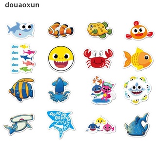 Douaoxun 40Pcs Baby Shark Stickers Waterproof Laptop Skateboard Luggage Guitar Decal CO (6)
