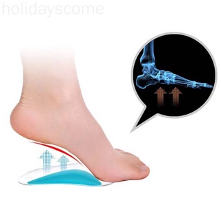 Los niños ortopédicos arco apoyo plantilla pies planos soporte Gel almohadillas de silicona zapato adhesivo insertos holidayscome