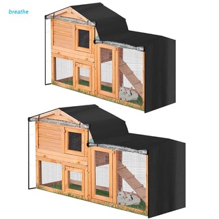 brea conejo hutch cubierta 210d durable cubiertas térmicas para mascotas cubierta para jaula con ventana puntiaguda fácil de instalar dos tamaños