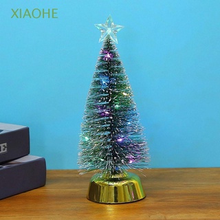 Xiaohe Mini 3 tamaños colorido DIY Artificial con luces LED árbol de navidad Festival decoraciones
