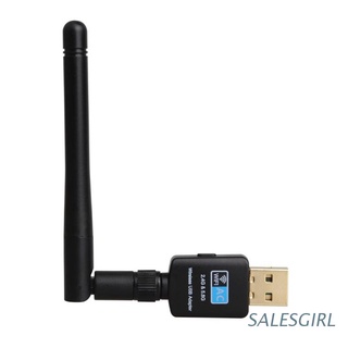 salesgirl 600mbps tarjeta de red de doble banda 2.4g/5.8g inalámbrico usb wifi net adaptador receptor