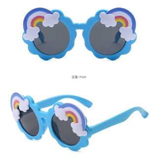(KIQI-FASHION) Nuevas gafas de sol para niños lindas de moda con montura redonda, gafas de sol con protección UV de girasol para hombres y mujeres (7)