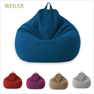 WEILER Lazy Bean Bag Cover without Filler Pouf Puff Couch Sofas Cover Relax Chairs Living Room BeanBag Case Easy Clean Furniture Tatami Covers
