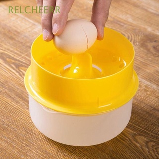 relcheerr huevo clara separador tazón huevo herramientas de yema blanca separador de huevo utensilios de cocina chef comedor tamiz cocina gadget hogar cocina plástico/multicolor