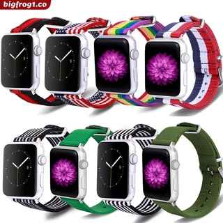 adecuado para apple watch correa de nylon applewatch123456 generación reloj lona arco iris raya bandera correa bigfrog1.co