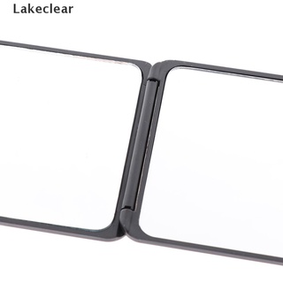 [Lago] monedero portátil de doble cara plegable compacto cuadrado para mujeres espejo de maquillaje. (7)