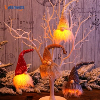 Niños árbol de navidad colgante de luz/LED luminoso bosque Santa Claus muñeca/ adornos colgantes decorativos de navidad