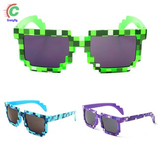 Gafas de sol de moda para niños Cosplay juguetes de juego Minecrafter cuadrado mosaico cuadrícula gafas para hombres mujeres