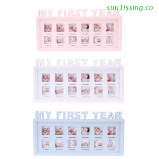 sun1iss creative diy 0-12 meses bebé "mi primer año" imágenes pantalla de plástico marco de fotos recuerdos conmemorar niños creciente regalo de memoria (1)