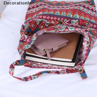(decorationbt) estilo étnico bolsa de lino bolso eco compras al aire libre lona bolsos de hombro en venta