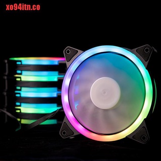 【xo94itn】RGB Case Cooling Fans 120mm Colorful LED Computer Fan Radiator