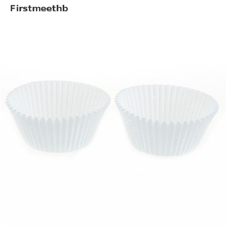[firstmeethb] 100pcs blanco cupcake cajas de papel cupcake tazas de papel para hornear pasteles herramientas calientes