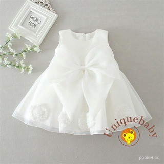🤷‍♀️Uniinfant bebé flor niña vestido princesa Bowknot fiesta desfile vestido de bautizo vestidos de boda cumpleaños 0-24M 0RGs