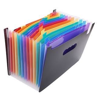 gran arco iris expandible organizador de archivos auto de pie acordeón a4 carpeta de documentos cartera maletín negocio caja de presentación