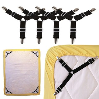4 Clips de hoja de cama triangular, soporte de colchón, hebillas, pinzas, sujetadores antideslizantes, funda de colchón