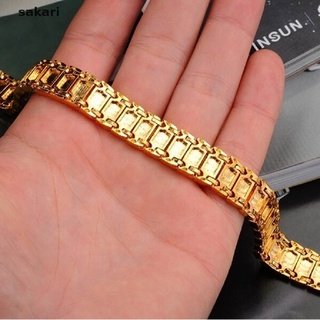 CHARMS [sakari] reloj de joyería a la moda chapado en oro de 18 quilates para hombre, cadena de pulsera de oro [sakari]