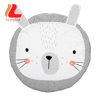 alfombra redonda de 90 cm para niños, diseño de conejo (1)