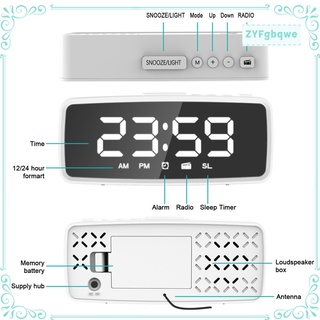 escritorio digital despertador led reloj electrónico grande pantalla modo snooze