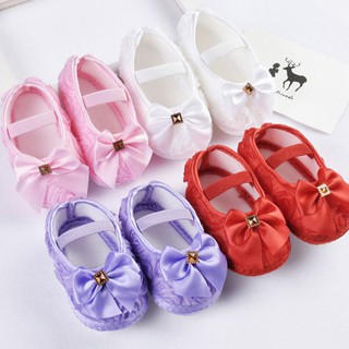 Zapatos de Princesa con Flores/lazo/suela suave/Infantil para bebé