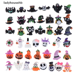 CHARMS ladyhousehb 10pcs mix diy serie de halloween encantos de resina flatback fantasma calabaza cabujón venta caliente