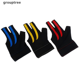 grouptree snooker billar cue spandex guantes piscina mano izquierda abierta tres dedos guantes co