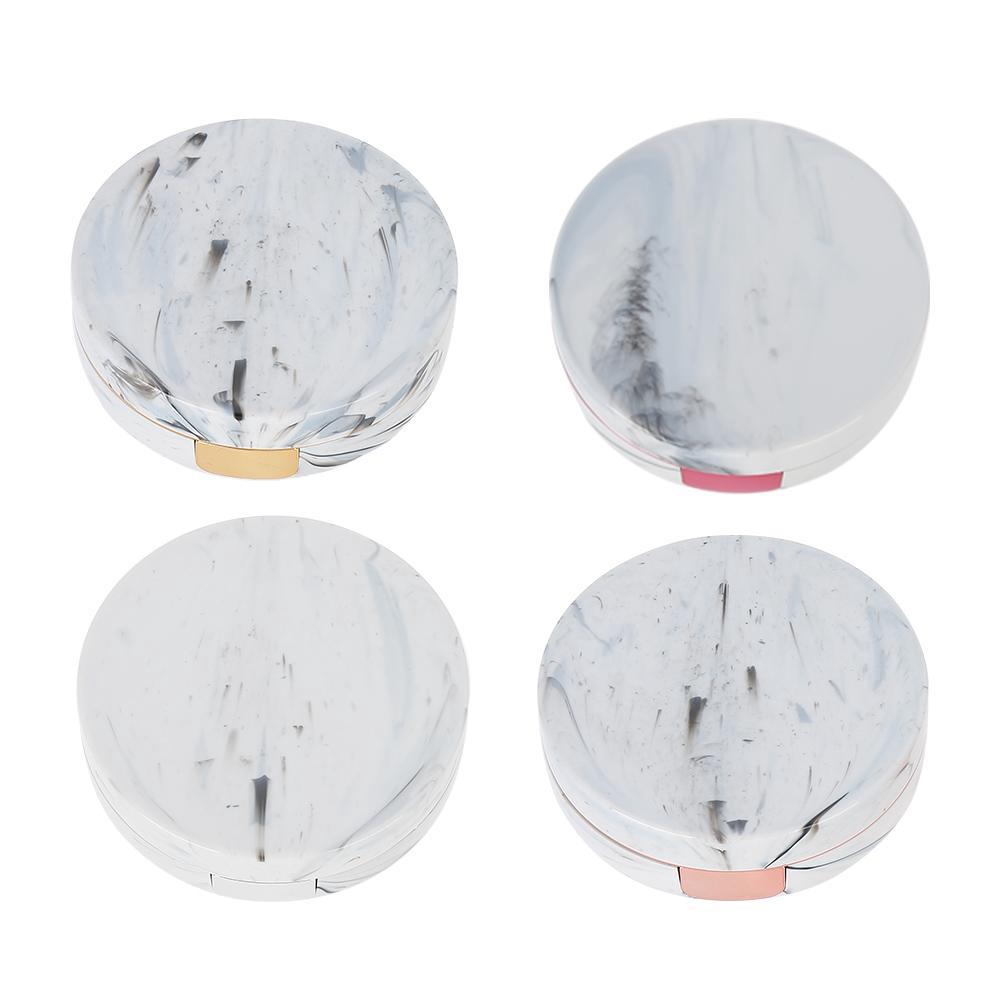 Lentes de contacto estuche de remojo de plástico con diseño de mármol (3)