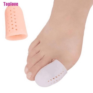 [Toplove] 2 piezas de Gel de silicona separadores del dedo del dedo del pie tubo del dedo del pie ampollas Protector de Gel