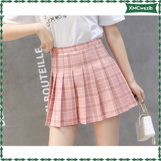 tenis falda plisada porrista a cuadros mini faldas uniformes escolares disfraces