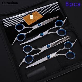 5pcs Pet Trimming Tools Stainless Steel Grooming Combs Scissors with Storage Case
