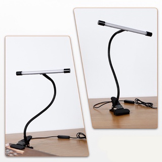clip en la lámpara de escritorio led flexible brazo usb regulable mesa de lectura luz de noche