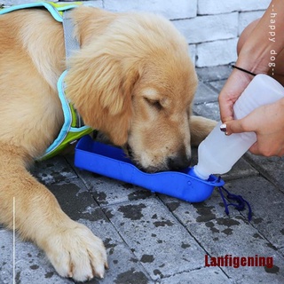 Lafg botellas de agua portátil para perros/mascotas/al aire libre/tanque plegable para viajar Bo