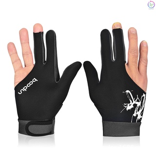 boodun 1 pieza guante de billar 3 dedos cue guantes deportivos hombres mujeres billar tiradores derecha izquierda intercambiable guantes de billar