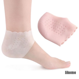 (likeme)Women Men Silicone Foot Chapped Care Moisturizing Gel Heel Socks Cracked Skin