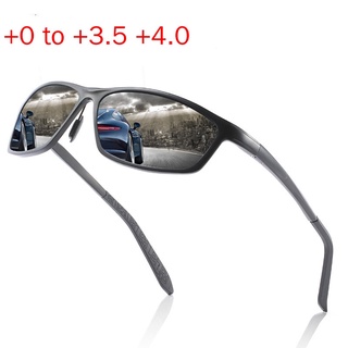 mincl/2020 aluminio magnesio bifocal lectura gafas de sol hombres multifocal presbicia cuadrada gafas de sol dioptrías 1.0 a 4.0 nx