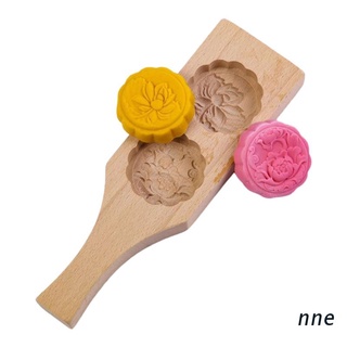 nne. Mooncake Mold Chinese Traditional Mid-autumn Festival Moon Cake Mould 2 Flower Shape Wooden Handmade Baking Tool for Muffin Cookie Biscuit Pumpkin Pie