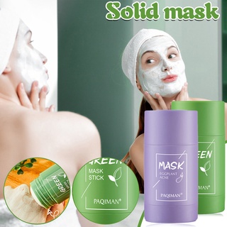 [listo stock] control de aceite de té verde máscara de limpieza sólida máscara de barro retráctil poros hidratante