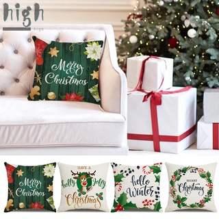 fundas de cojín de navidad exquisitas de impresión de navidad para decoración del hogar